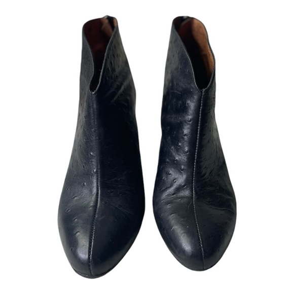 Eric Michael Women’s Black Leather Heeled Ankle Boots - Picture 2 of 10